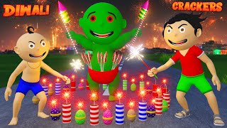 Pagal Bittu Sittu Aur Chirkut  Diwali Ke Patakhe Cartoon Part 13  Pagal Beta  Desi Comedy Video [upl. by Weisler]