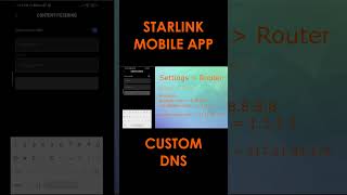 STARLINK MOBILE APP CUSTOM DNS GUIDE ON SETTING UP starlink DNS [upl. by Anitnoc]