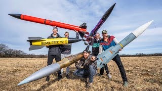 Model Rocket Battle 2  Dude Perfect [upl. by Emoryt]