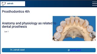 prosthodontics Lec 1 Anatomy and physiology as related to dental prosthesis المرحلة الرابعة [upl. by Alister]