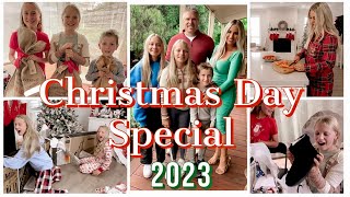 🎄 VLOGMAS DAY 25  Christmas Day Special 2023  Opening presents amp lunch with family  Jess amp Tribe [upl. by Jovi865]