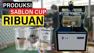 Mesin sablon cup otomatis untuk gelas plastik 2 warna di depok [upl. by Neiviv242]