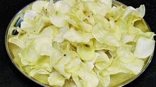 कुरकुरीत बटाटा वेफर्स  How to make BatataPotato Wafers  MadhurasRecipe [upl. by Kamat]