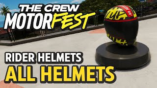 All Helmet Collectibles Rider Helmets  The Crew Motorfest [upl. by Akimahc]