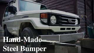 part1HandMade Steel Front Bumper  Land Cruiser 70 [upl. by Odelle]