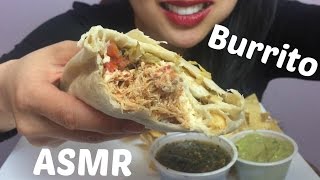 ASMR Chicken BURRITO  Chips Guacamole EATING SOUNDS  SASASMR [upl. by Atteuqal]