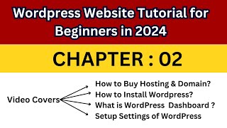 wordpress website tutorial for beginners in 2024  Chapter 02 [upl. by Harwell]