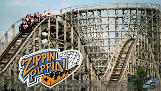 Zippin Pippin Review Bay Beach Amusement Park Classic Wooden Roller Coaster [upl. by Romonda]