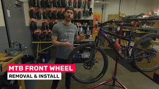 Tech Tip Tuesday  Mountain Bike Front Wheel Removal and Installation [upl. by Shaikh798]