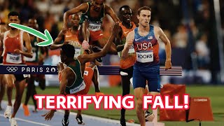 Lamecha Girma Terrifying Fall During 3000m Steeplechase Final Paris Olympics 2024 [upl. by Pauiie]