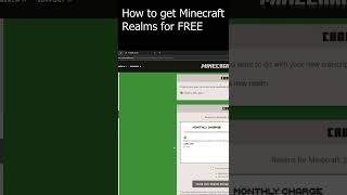 how to get minecraft realms for free minecraft roblox shorts [upl. by Magnusson179]