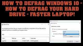 How to defrag Windows 10 How To defrag your Hard Drive FASTER Laptop [upl. by Samy]