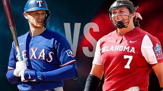 Can MLB Players Get A Hit Against A Softball Pitcher [upl. by Nadabas]