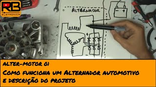 🔴 ProjetoESK8 Como funciona um alternador automotivo e descrição do projeto [upl. by Herwick195]