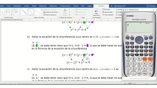 Como representar algebraicamente una circunferencia a partir del centro y su radio [upl. by Andromede785]