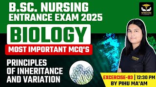 BSC NURSING ENTRANCE 2025 BIOLOGY MOST IMP MCQ  by Pihu Maam  Wisdom Nursing Entrance Classes [upl. by Airamanna821]