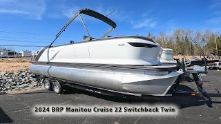 The New 2024 BRP Manitou Cruise 22 Switchback Twin [upl. by Auhesoj]