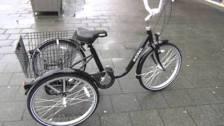 Popal Volwassen Driewieler fiets 24 inch Zwart [upl. by Esirehc379]