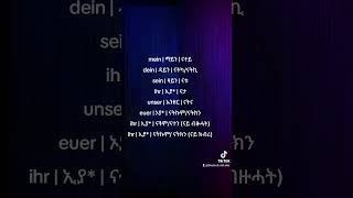 Possessivpronomen  ናይ ዋንነት ክንድስም germanlevela1 deutsch lernen [upl. by Gauntlett]