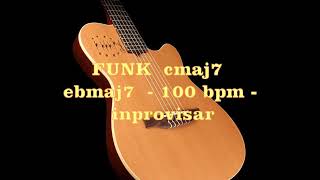 FUNK cmaj7 ebmaj7 100 bpm BACKING TRACK INPROVISAR [upl. by Lidaa]