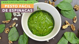 PESTO DE ESPINACAS FÁCIL  Receta de pesto de espinacas  Pesto de espinacas casero [upl. by Ginnie881]