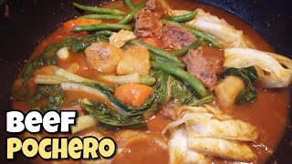 POCHERONG BAKA  BEEF POCHERO RECIPE [upl. by Acirretal813]