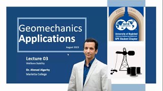 Geomechanics Applications Course Lec3 [upl. by Retsevlys]