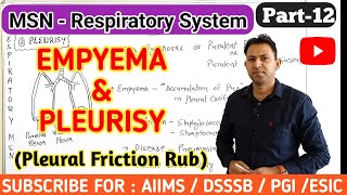 Empyema amp pleurisy  definition causes symptoms treatment  respiratory msn part12 [upl. by Kenweigh]