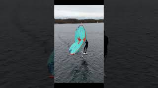 light wind windfoil action  gybe WINGFOIL WINGFOILING [upl. by Earized]