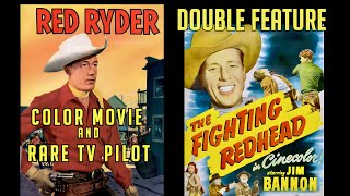 Western Double Feature THE FIGHTING REDHEAD in COLOR amp RED RYDER TV Pilot WOW [upl. by Cartwell638]