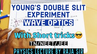 Young’s double slit experiment  YDSE Simplified Tamil  Wave optics  Class 12 physics  Raja sir [upl. by Nilram]