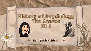 History of Psychology From Greeks By Dipesh Gokhale [upl. by Claud]