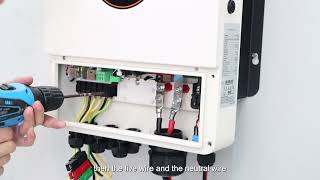 Hybrid Solar Inverter HES4855S100 H Installation Steps [upl. by Atirhs646]