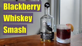 BLACKBERRY WHISKEY SMASH  Cocktail Recipe [upl. by Araeic]