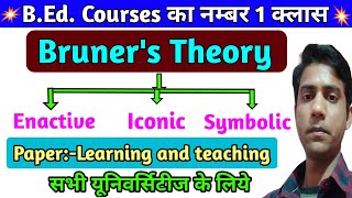 Bruners Theory Of Cognitive Development ब्रूनर संज्ञानात्मक विकास का सिद्धांत BEd Notes [upl. by Naenej139]