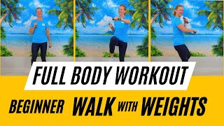 LowImpact WEIGHTED Walking Workout Burn Fat amp Build Muscle [upl. by Trawets]