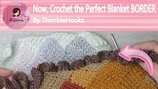 Crochet A Perfect Easy Blanket Border Ruffle  Entrelac Edging [upl. by Ortiz]