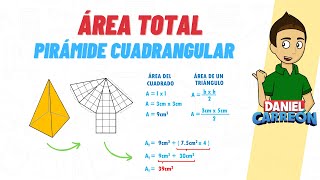 AREA TOTAL DE UNA PIRAMIDE CUADRANGULAR Super facil  Para principianets [upl. by Ecinahc]