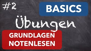 Übungen zu Grundlagen Notenlesen  Stammtöne in Violinschlüssel und Bassschlüssel [upl. by Oirottiv]