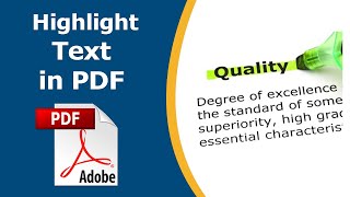 How to highlight in pdf using adobe acrobat pro dc [upl. by Aianat895]