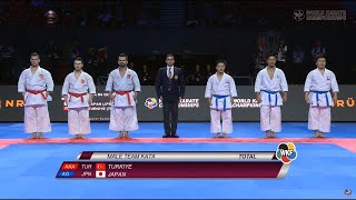 Turkey vs Japan  Final Male Kata Team  World Championships Budapest 2023 [upl. by Ijar]