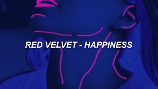 Red Velvet 레드벨벳 행복 Happiness Easy Lyrics [upl. by Aihk]