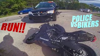 Police VS Bikers Cops Chases Motorcycle  Best Compilation 2020 [upl. by Draper]