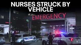 3 nurses struck by vehicle dropping off gunshot victim 1 nurse critically injured [upl. by Frey444]