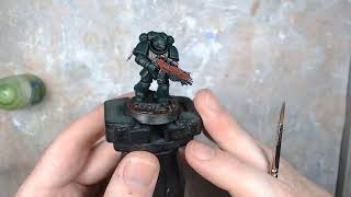 Warhammer 40k Painting Tutorial Dark Angel Intercessor parade ready [upl. by Jamill]