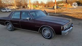 Stock Box 1984 Chevrolet Impala sedan walk around  drive Cold start 305 V8 with 4 bbl Quadrajet [upl. by Brynn]