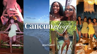 GIRLS TRIP 2024 CANCUN VLOG  HIP HOP BOAT PARTY  MEETING NIQUE  NEVER GOING BACK TO MÉXICO [upl. by Ahtabbat236]