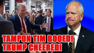 Trump gets MASSIVE OVATION at Alabama game TAMPON Tim Walz BOOED at Michigan football game [upl. by Janeczka]