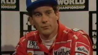 Ayrton Senna interview  he calls Alain Prost a quotcowardquot [upl. by Puett309]