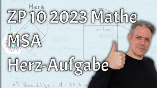 ZP 10 Mathe 2023 MSA EKurs NRW  Herz Aufgabe Prüfungsteil 2 [upl. by Eelir]